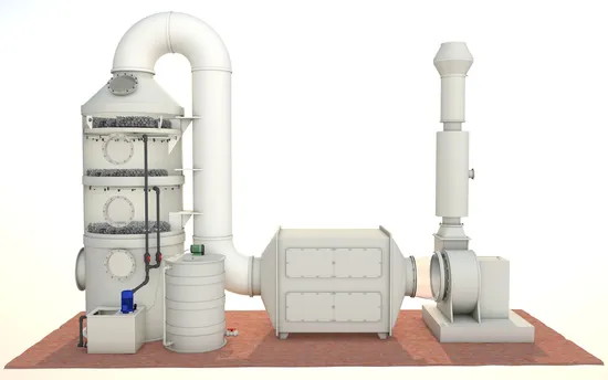 Spray Paint Vocs Organic Waste Gas Processor Carbon Absorption Tower 