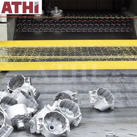 Grit Abrasive Shot Blasting Equipment with Turbines and Dust Removal System for Aluminum Parts Surface Cleaning