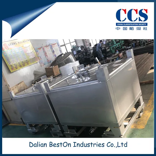 Dalian Beston 304 Stainless Steel IBC Tank Container Manufacturers China Storage IBC Container Steel Caged IBC Tank for Bulk or Chemical Liquid Transportation 