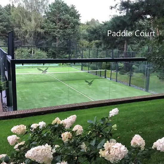 Complete Set Outdoor 12mm Tempered Glass Panoramic Padel Tennis Court Facilities From China 