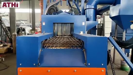 Grit Abrasive Shot Blasting Equipment with Turbines and Dust Removal System for Aluminum Parts Surface Cleaning 